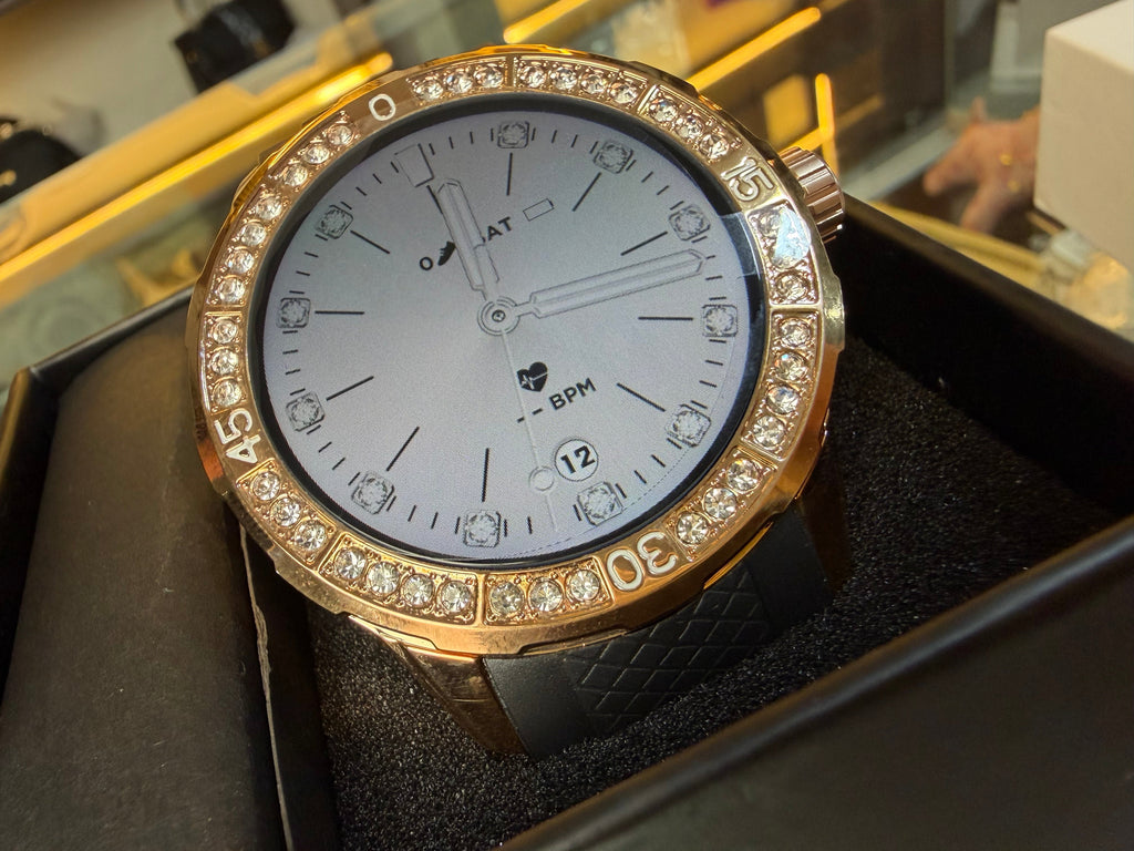 Golden Smartwatch with Stones
