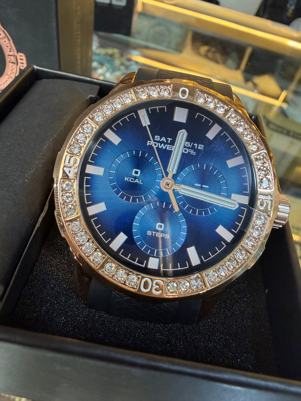 Golden Smartwatch with Stones