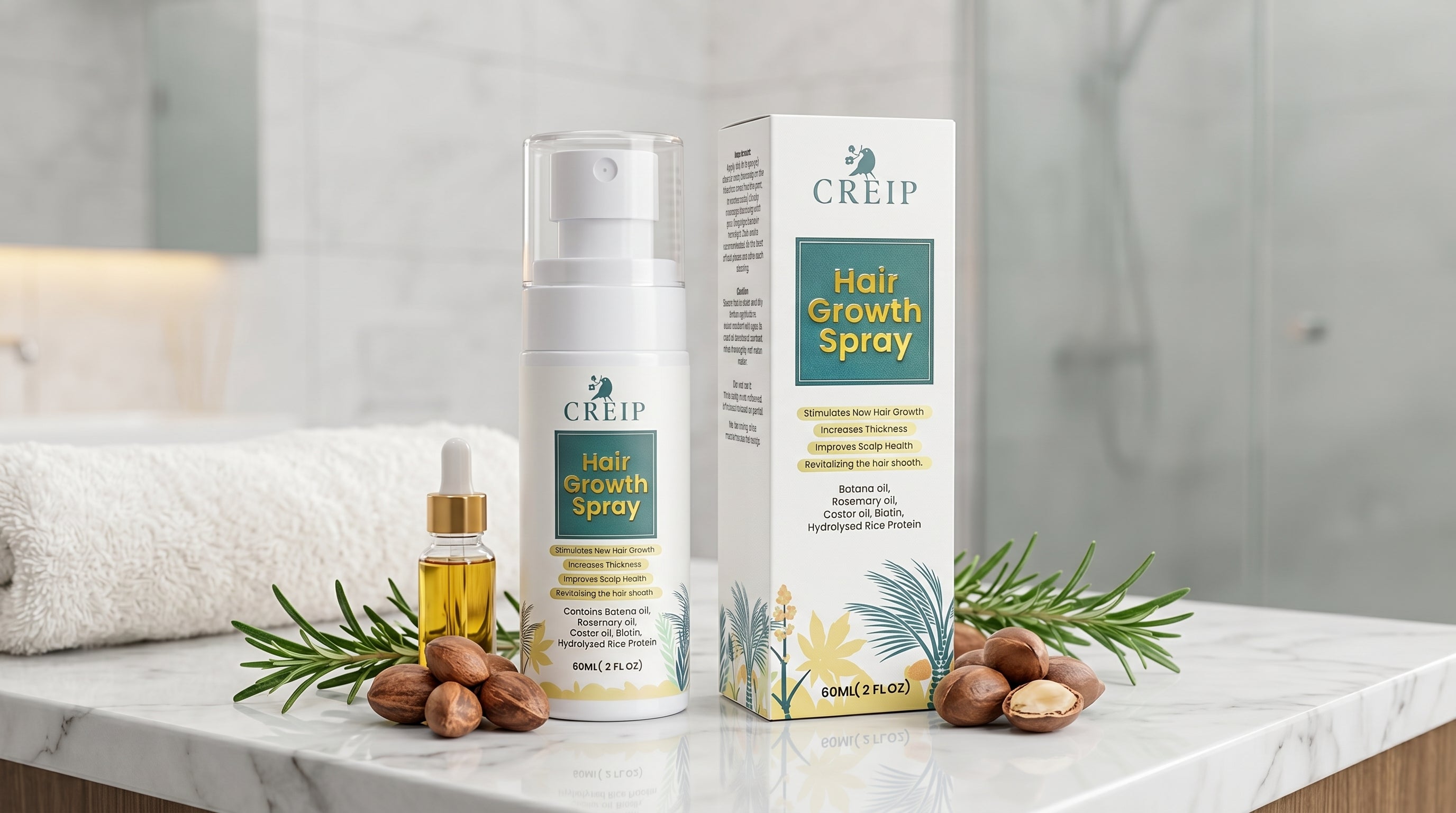 Pack of 2 CREIP Hair Growth Spray